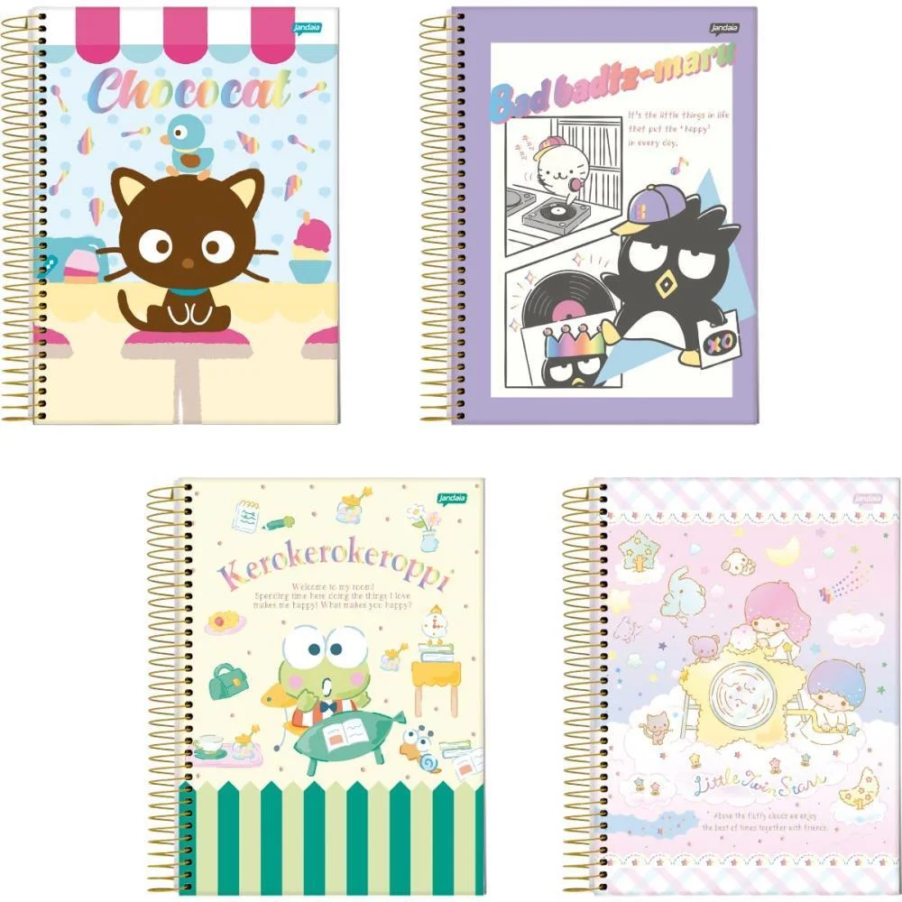 Caderno 01X1 Capa Dura Hello Kitty E Amigos 80Fls I.a Jandaia (Pct.c/04) - imagem 3