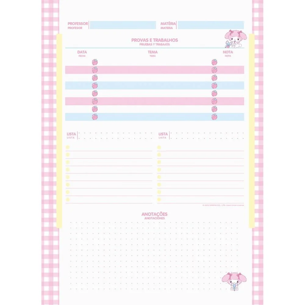 Caderno 01X1 Capa Dura My Melody 80Fls. I.a Jandaia (Pct.c/04) - imagem 13