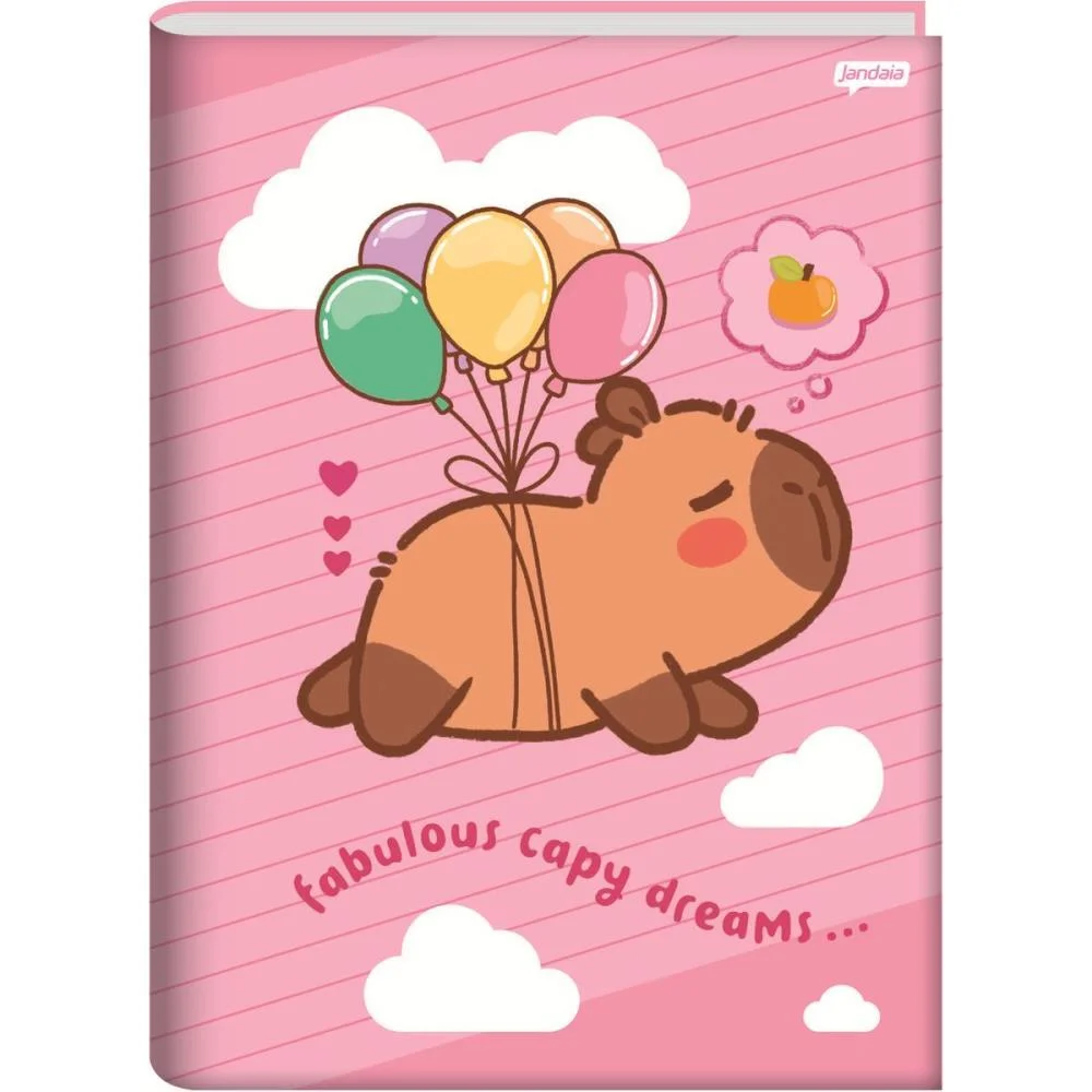 Caderno Brochura Pequeno Capa Dura Capyvibes 80Fls. Jandaia (Pct.c/05) - imagem 5