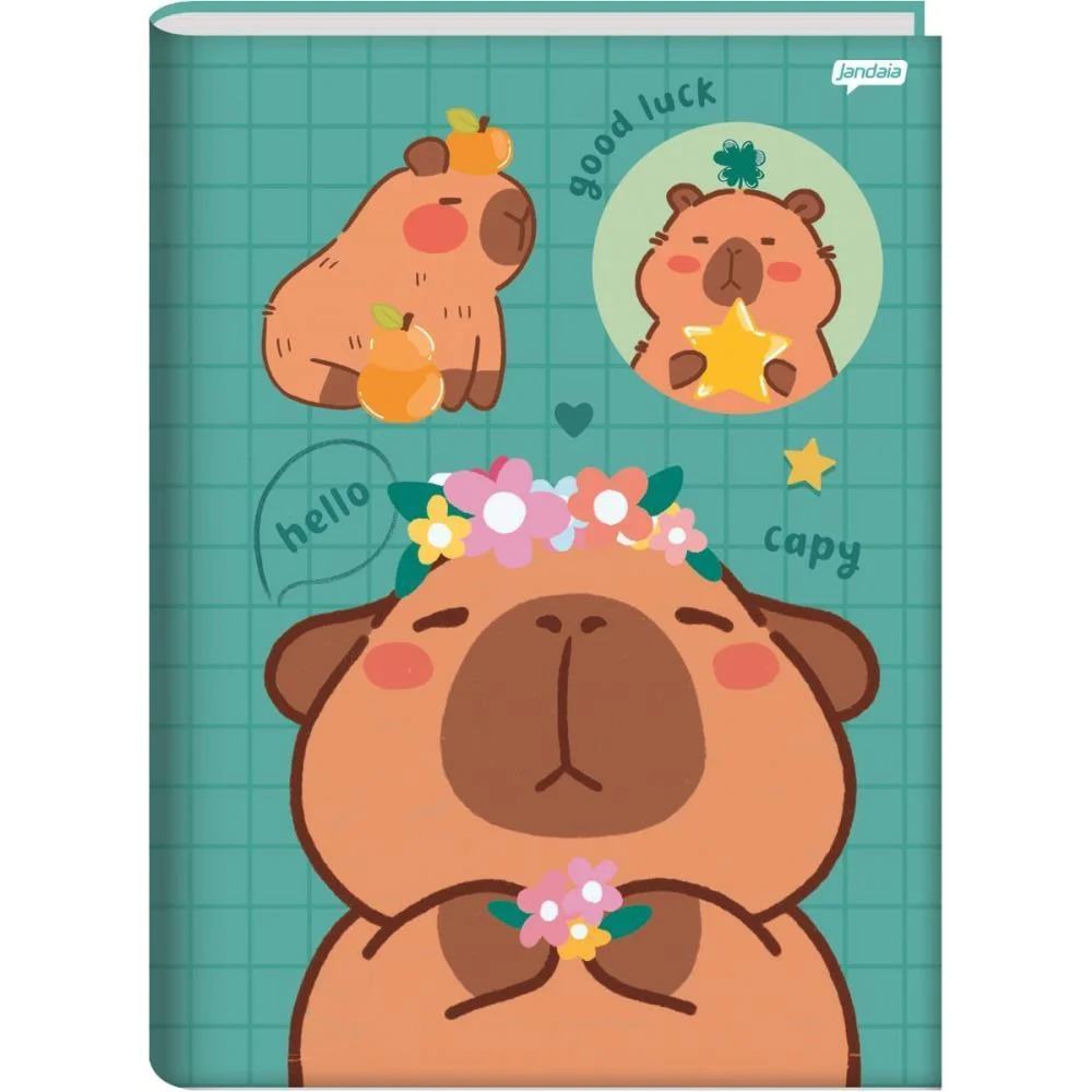 Caderno Brochura Pequeno Capa Dura Capyvibes 80Fls. Jandaia (Pct.c/05) - imagem 6