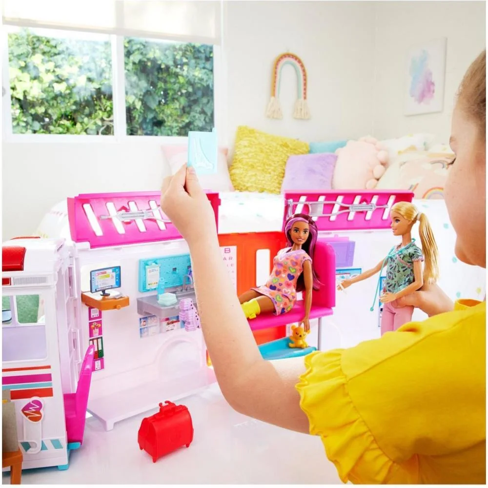 Barbie Profissoes Ambulância De Cuidados Médicos Mattel - imagem 13