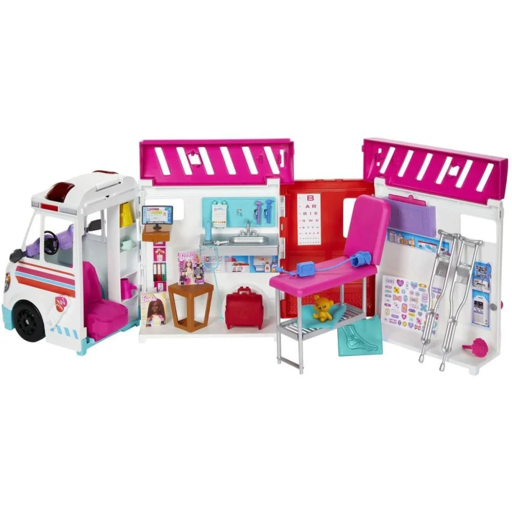 Barbie Profissoes Ambulância De Cuidados Médicos Mattel - imagem 4