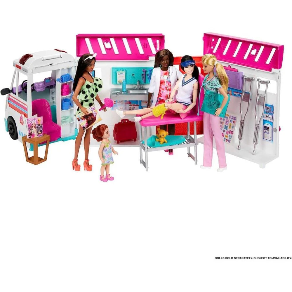 Barbie Profissoes Ambulância De Cuidados Médicos Mattel - imagem 9