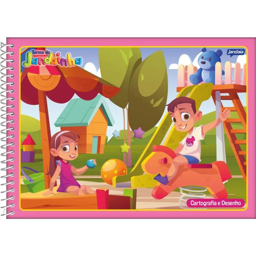 Caderno Desenho Univ Capa Dura Jandainha Feminino 80Fls. Jandaia (Pct.c/04) - imagem 3