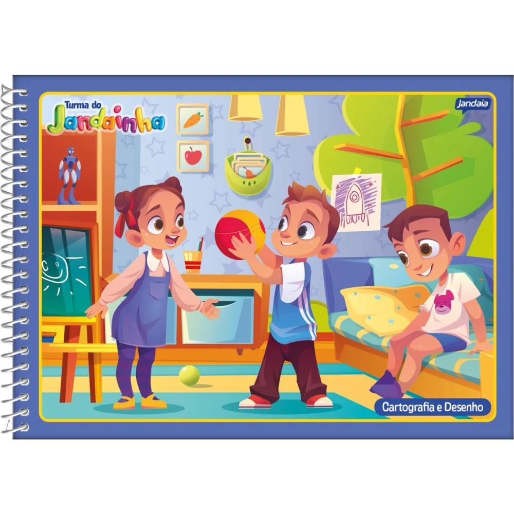 Caderno Desenho Univ Capa Dura Jandainha Masculino 80Fls. Jandaia (Pct./04) - imagem 2