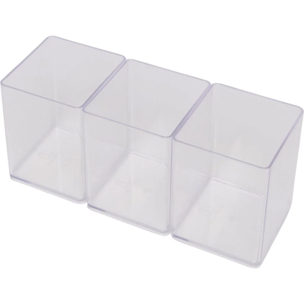 Acessorio Para Mesa Organizador Office Cristal 3 P Polibras (Kit) - imagem 5