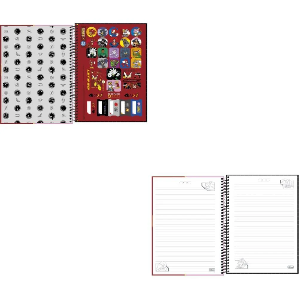 Caderno 01X1 Capa Dura Sonic Dc 80Fls Tilibra (Pct.c/04) - imagem 3
