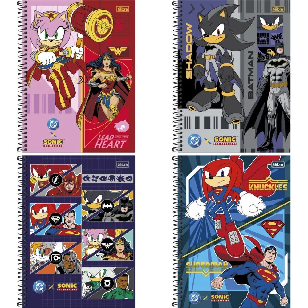 Caderno 01X1 Capa Dura Sonic Dc 80Fls Tilibra (Pct.c/04) - imagem 4