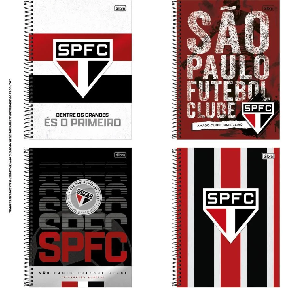 Caderno 01X1 Capa Dura Sao Paulo 80Fls Tilibra (Pct.c/04) - imagem 4