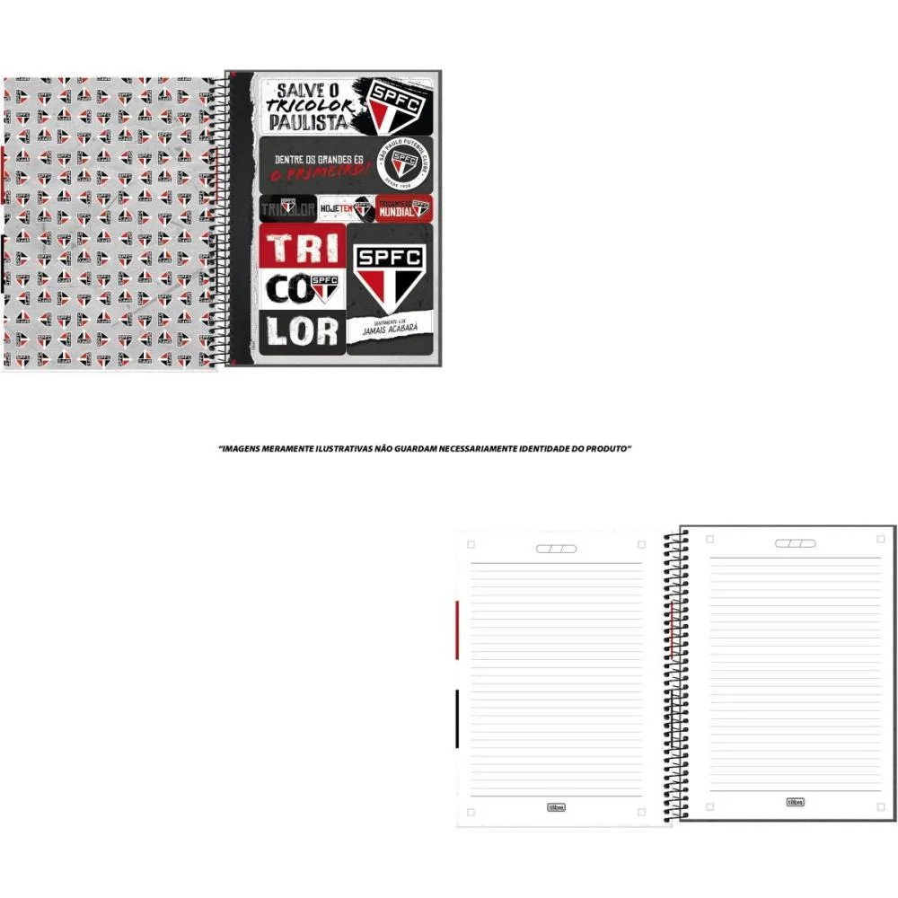 Caderno 10X1 Capa Dura Sao Paulo 160Fls Tilibra (Pct.c/04) - imagem 3