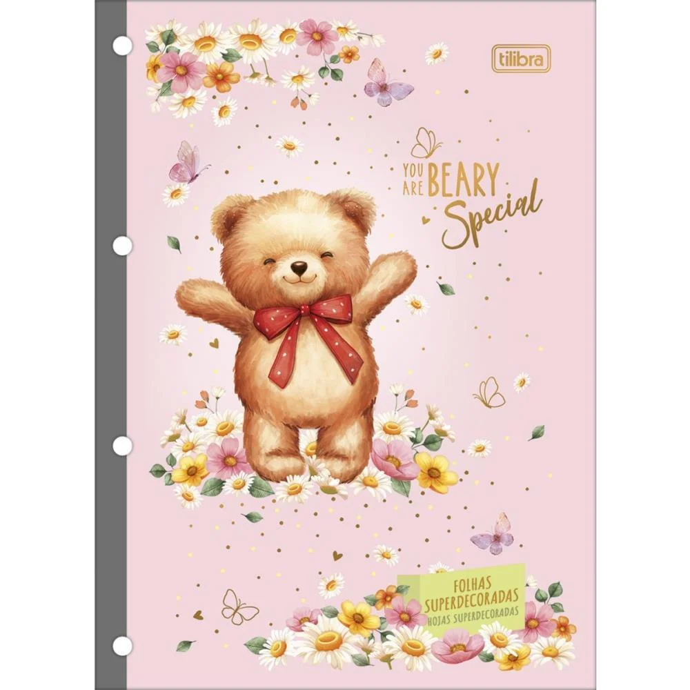 Bloco Para Fichario Universit. Love Bears 80Fls 63G 200X275Mm Tilibra (Pct.c/04) - imagem 4