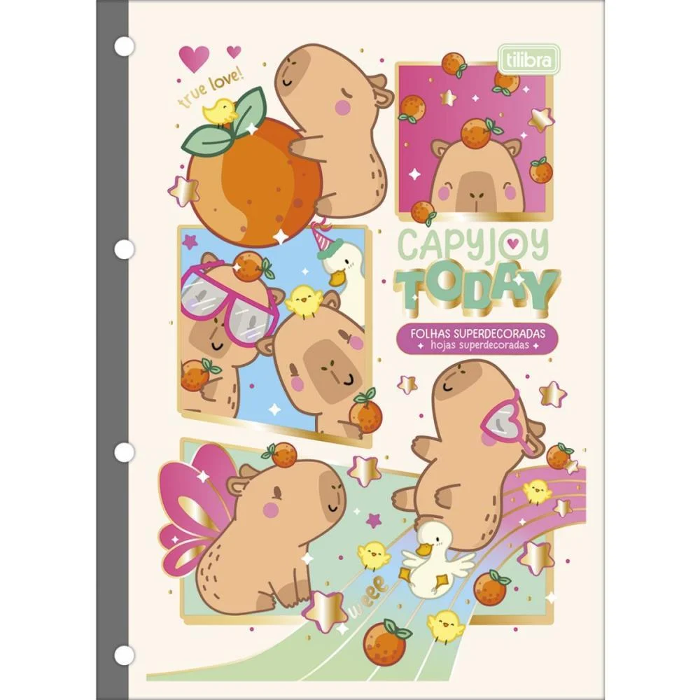 Bloco Para Fichario Universit. Capyclub 80Fls 63G 200X275Mm Tilibra (Pct.c/04) - imagem 4