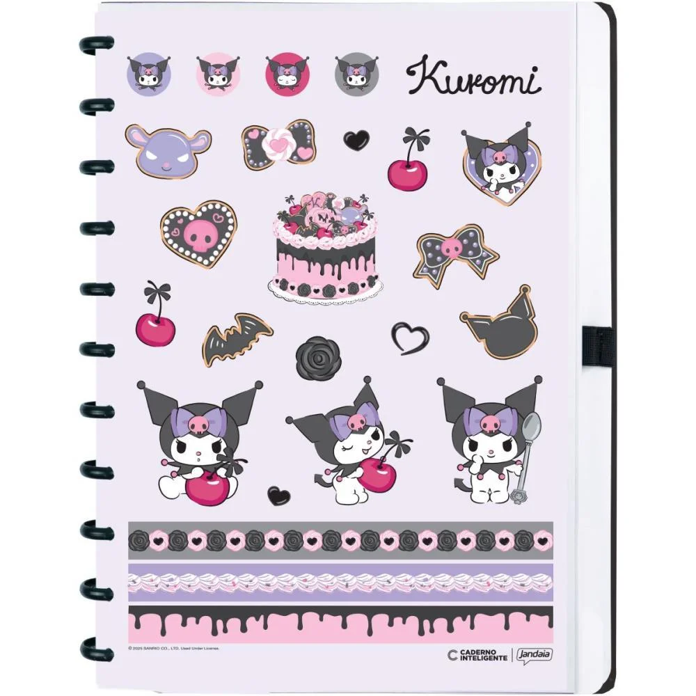 Caderno Inteligente Grande Kuromi 80Fls 215X280Mm Caderno Inteligente - imagem 4