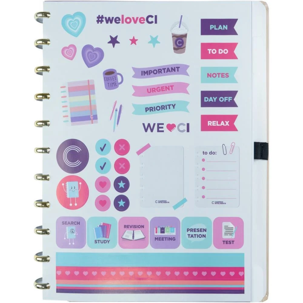 Caderno Inteligente Grande Miss Floral By Giulia 80Fls Caderno Inteligente - imagem 3