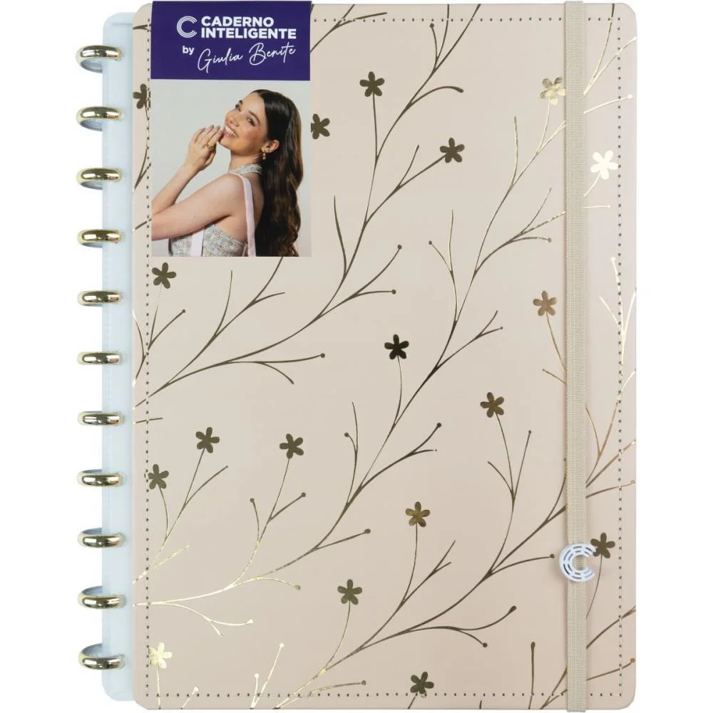 Caderno Inteligente Grande Miss Floral By Giulia 80Fls Caderno Inteligente - imagem 4