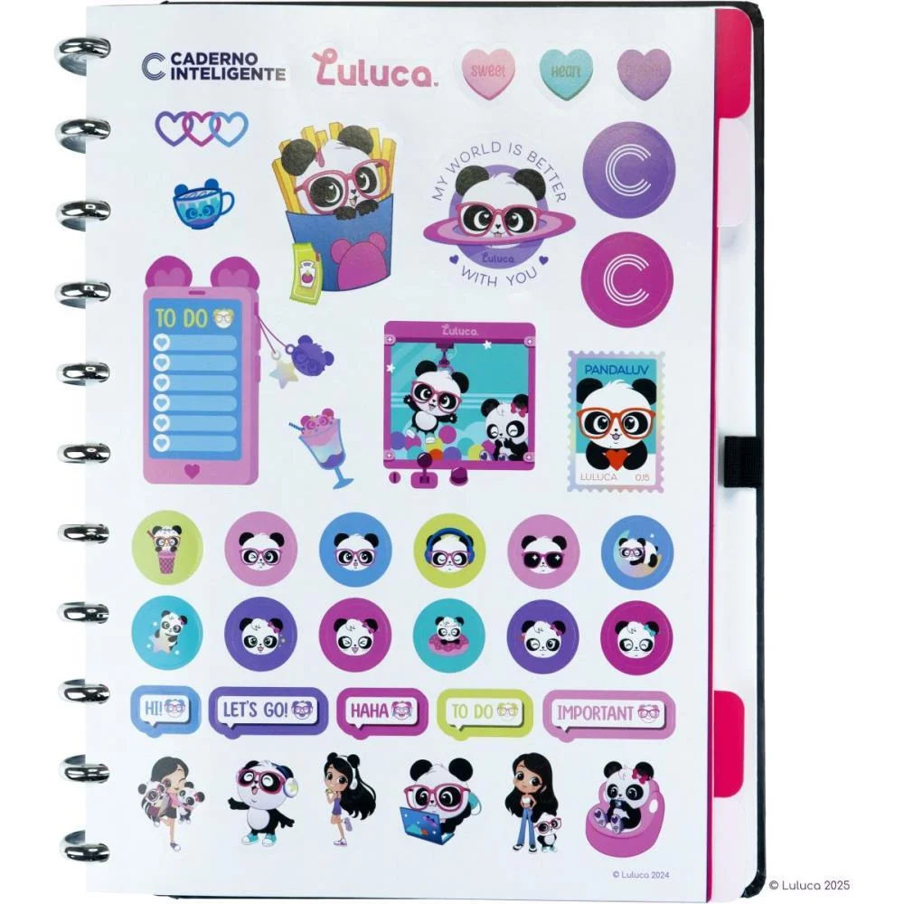 Caderno Inteligente Grande Luluca Pandalu Star 80Fls Caderno Inteligente - imagem 3
