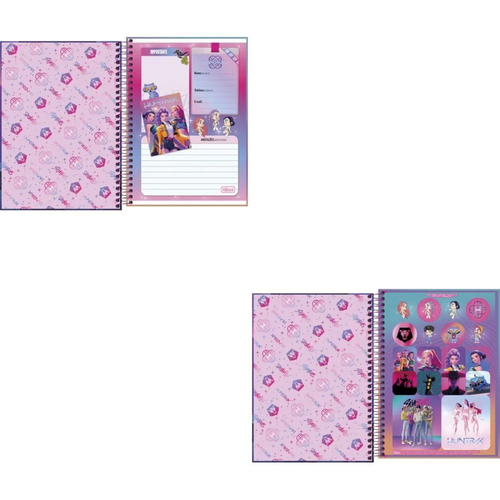 Caderno Espiral Pequeno Capa Dura Guerreiras Do K-Pop 80Fls Tilibra (Pct.c/04) - imagem 3