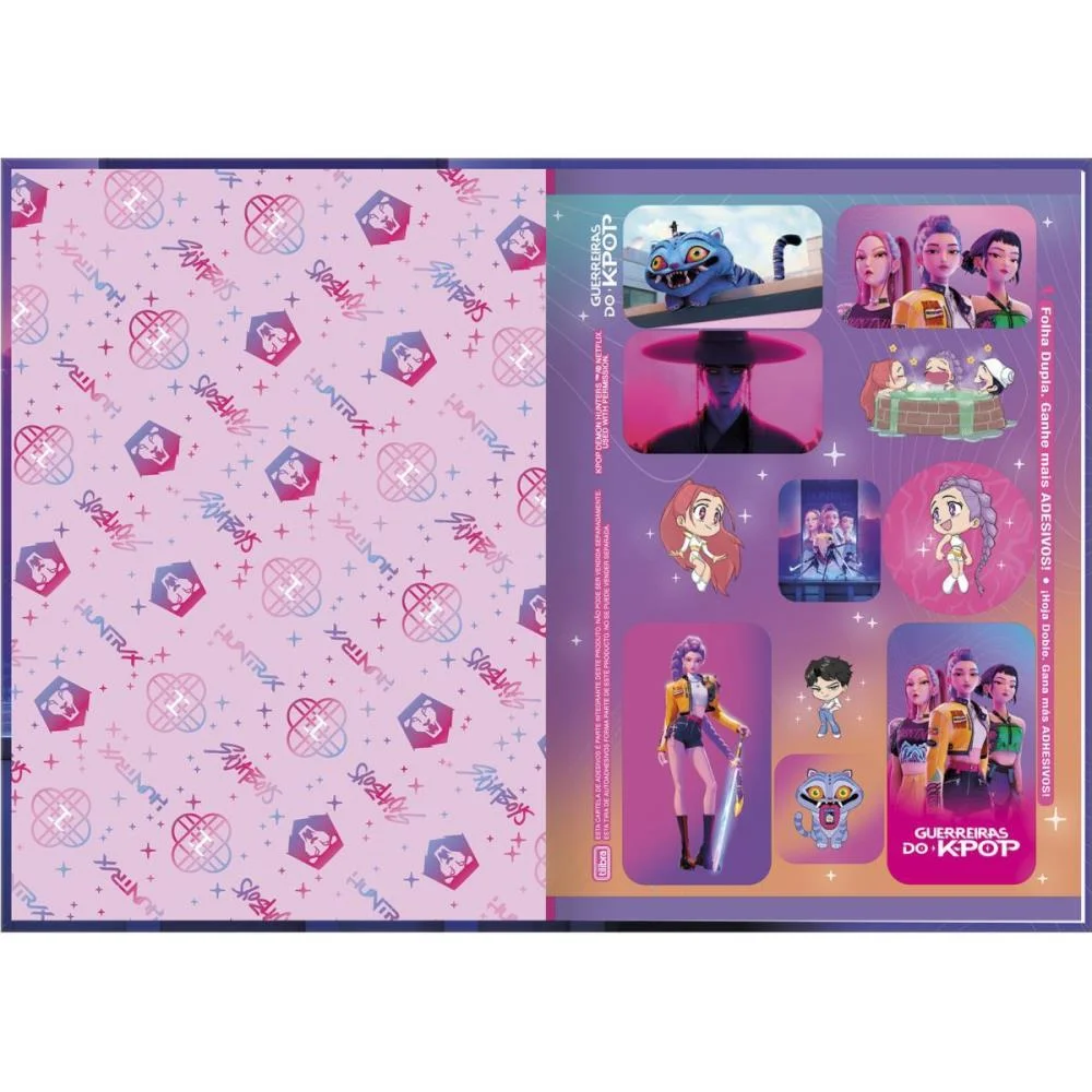 Caderno Brochura Pequeno Capa Dura Guerreiras Do K-Pop 80Fls Tilibra (Pct.c/05) - imagem 3