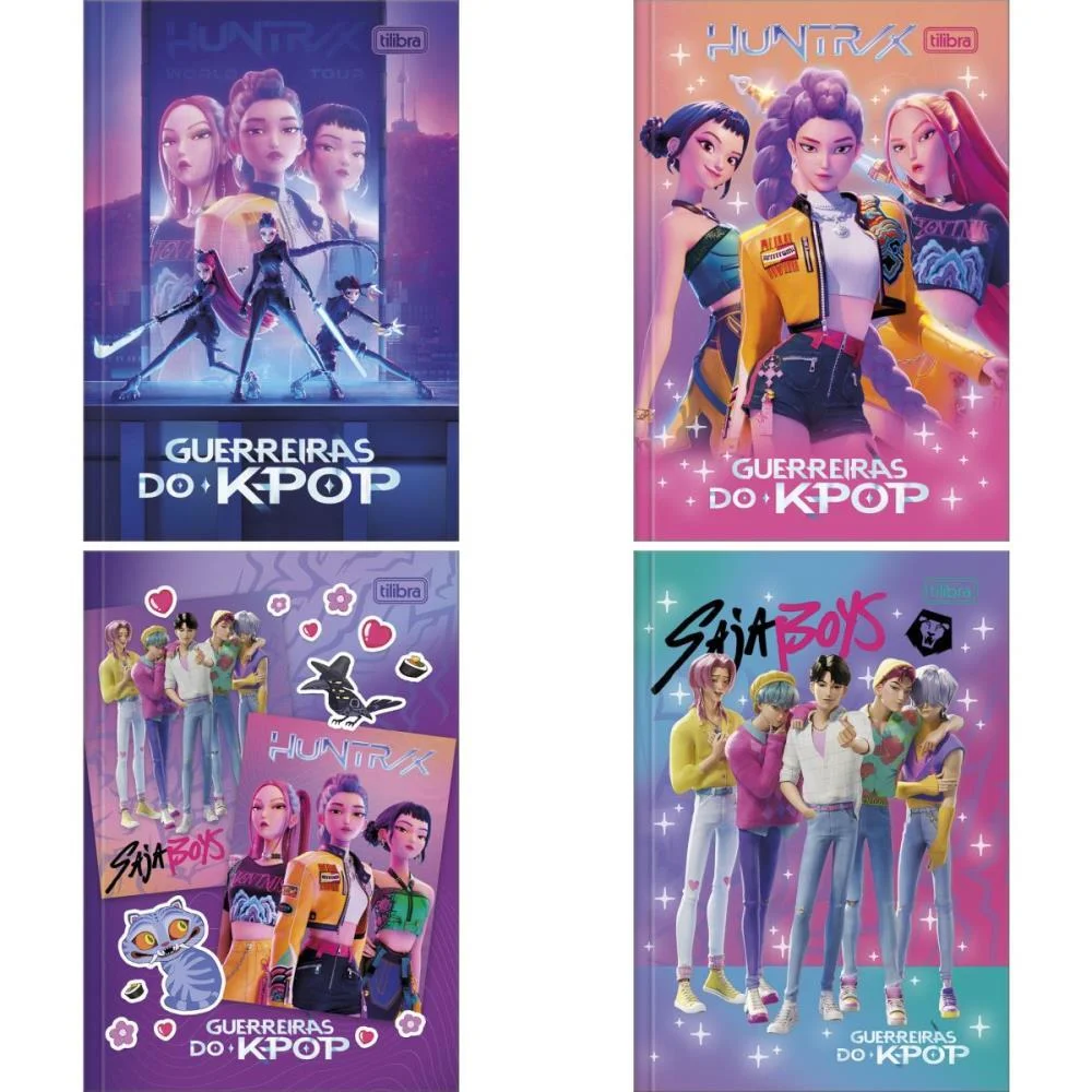 Caderno Brochura Pequeno Capa Dura Guerreiras Do K-Pop 80Fls Tilibra (Pct.c/05) - imagem 4