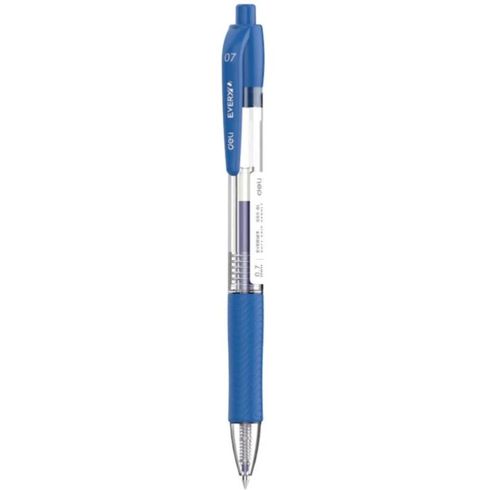 Caneta Esferografica Retratil 0,7Mm Azul Deli (Cx.c/12) - imagem 2