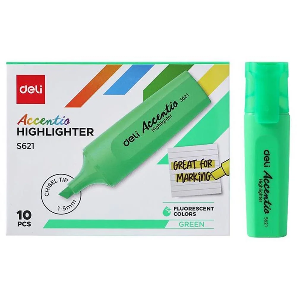 Caneta Marca Texto Accent Fluorescente 1-5Mm Vd Deli (Cx.c/10) - imagem 2