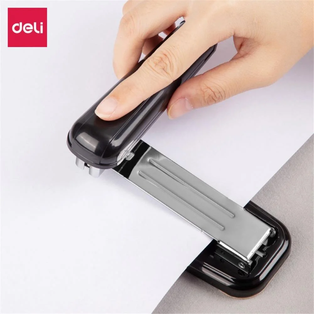 Grampeador Metal P/25Fls 26/6 Rotativo 90 Pret Deli - imagem 3