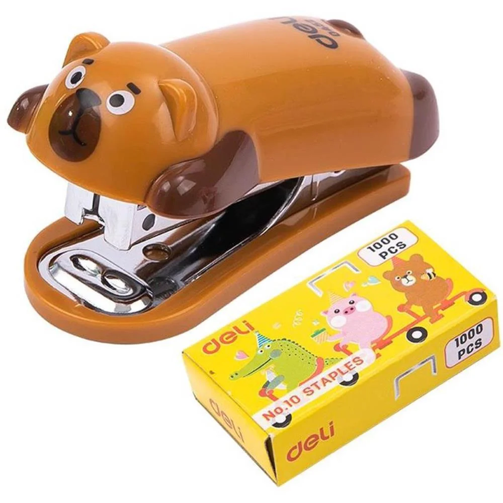 Grampeador Metal P/12Fls 26/6 Bichinhos Sortido Deli - imagem 3