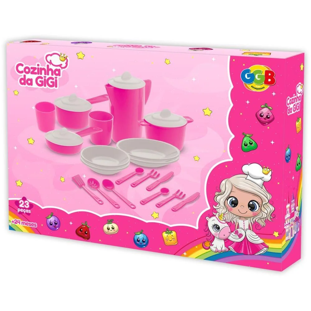 Brincando De Casinha Cozinha Da Gigi 23Pcs Ggb Plast - imagem 3