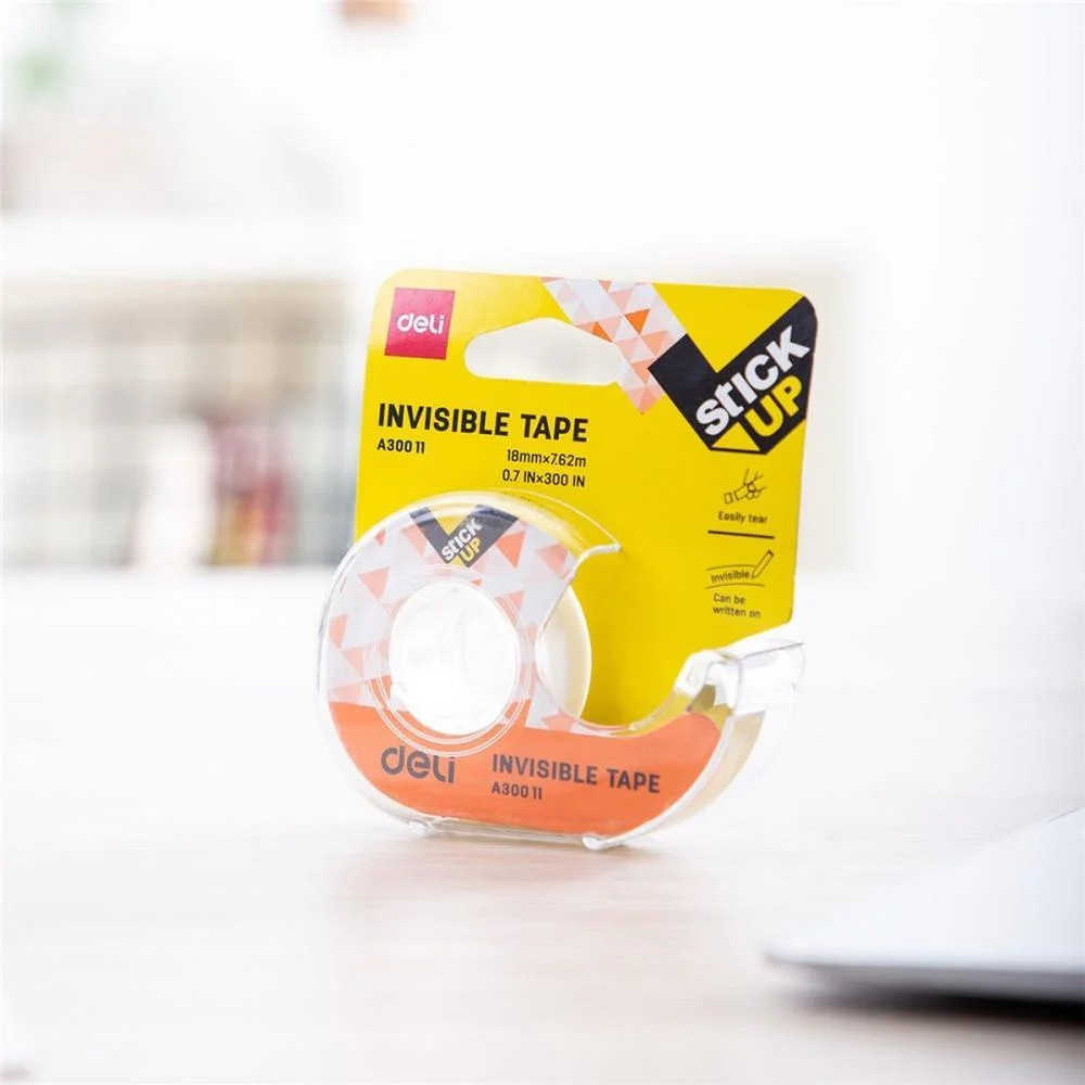 Fita Invisivel C/Suporte 18Mmx7,62M Deli (Blister) - imagem 4
