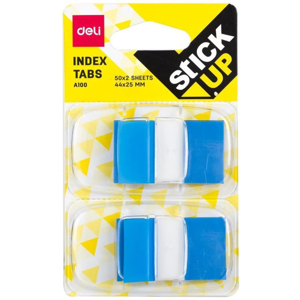 Bloco Marcador Pagina Adesivo Flag C/Suporte 2X50Fls Deli (Bl.c/02) - imagem 2