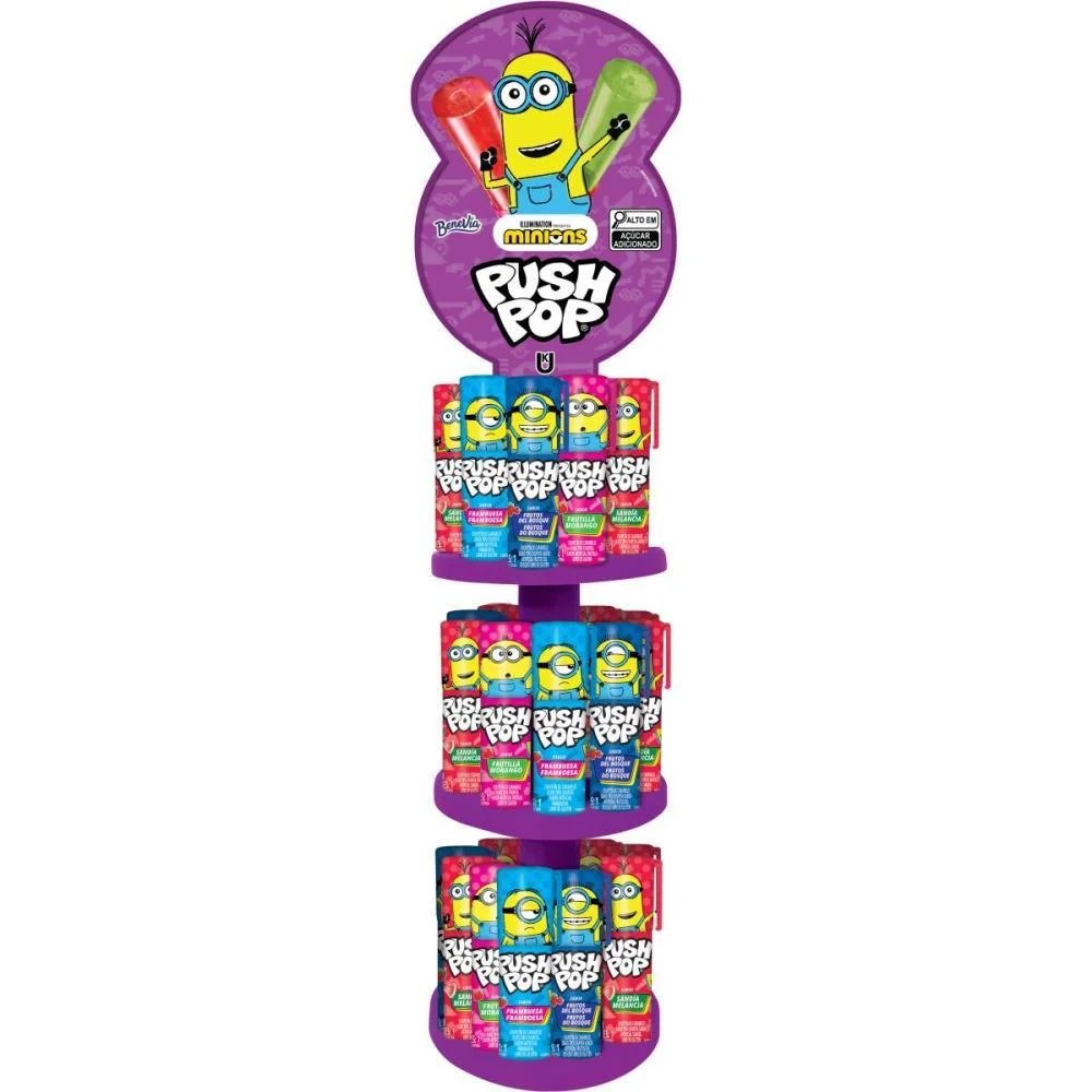 Doce Push Pop Minions Torre Bazooka Candy C/ 30 Unidades - imagem 2