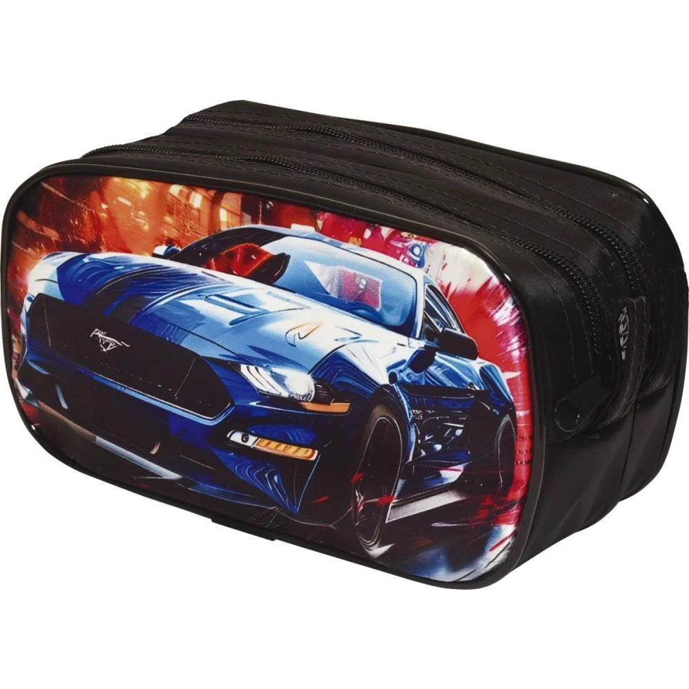 Estojo Duplo Carros De Corrida Reflex - imagem 3
