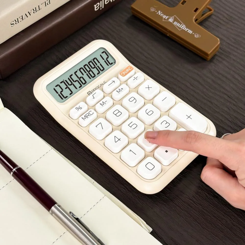 Calculadora De Mesa 12 Dig. Bege Solar/Bater.pc130 Procalc - imagem 4