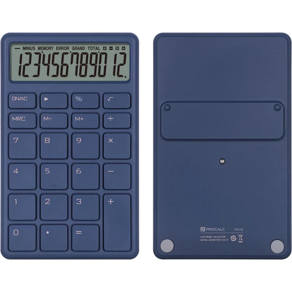 Calculadora De Mesa 12 Dig. Az Solar/Bateria Pc110 Procalc - imagem 2