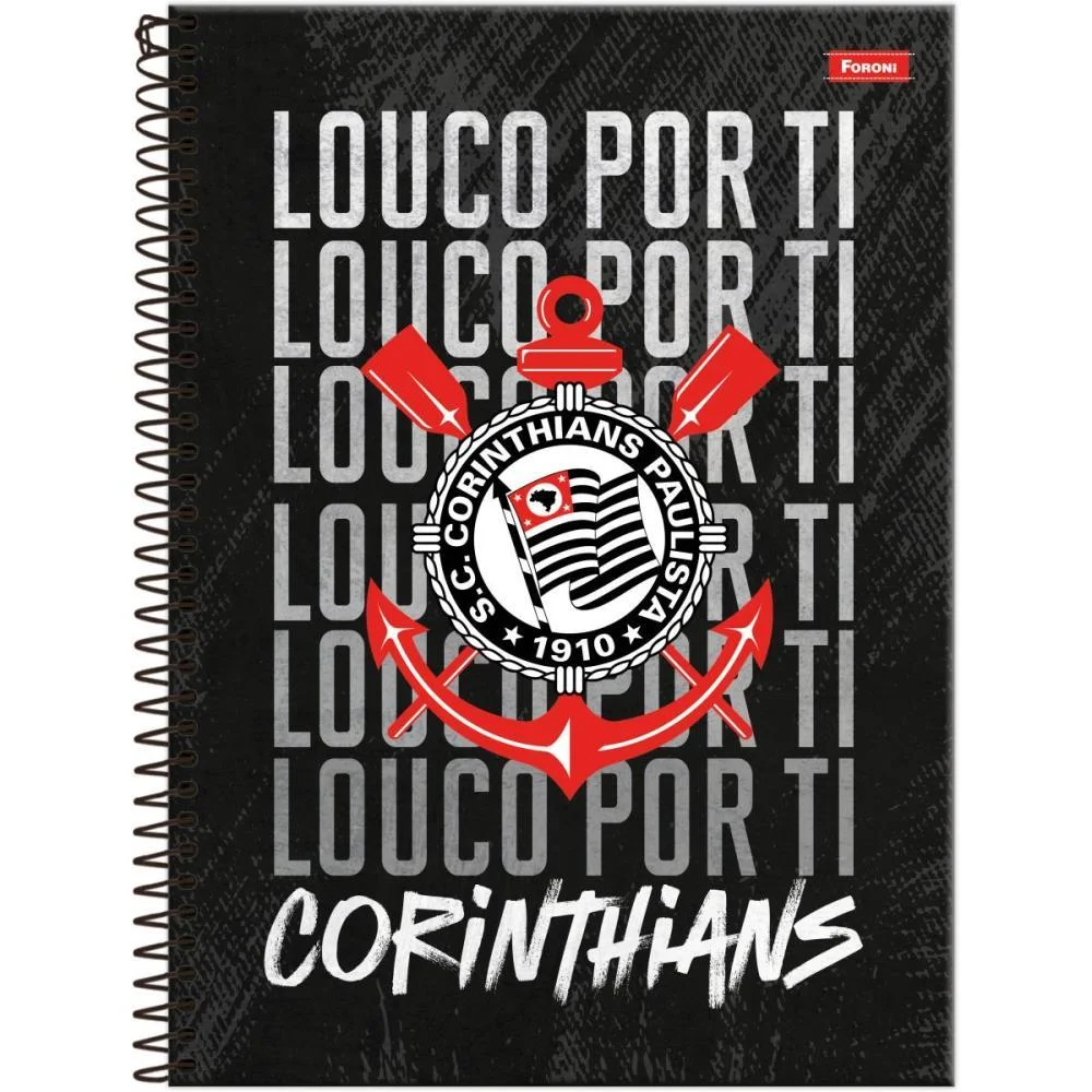 Caderno Brochura Pequeno Capa Dura Corinthians 80Fls Foroni (Pct.c/05) - imagem 3