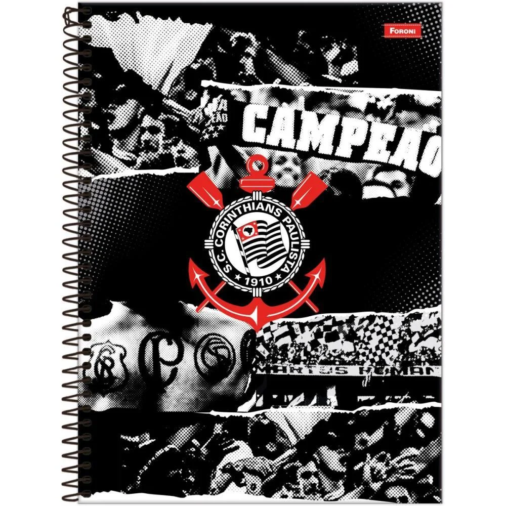 Caderno Brochura Pequeno Capa Dura Corinthians 80Fls Foroni (Pct.c/05) - imagem 4