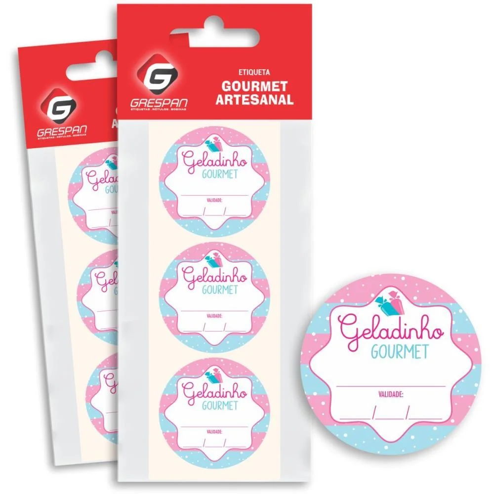 Etiqueta Adesiva Geladinho Gourmet Grespan (Pct.c/60) - imagem 3