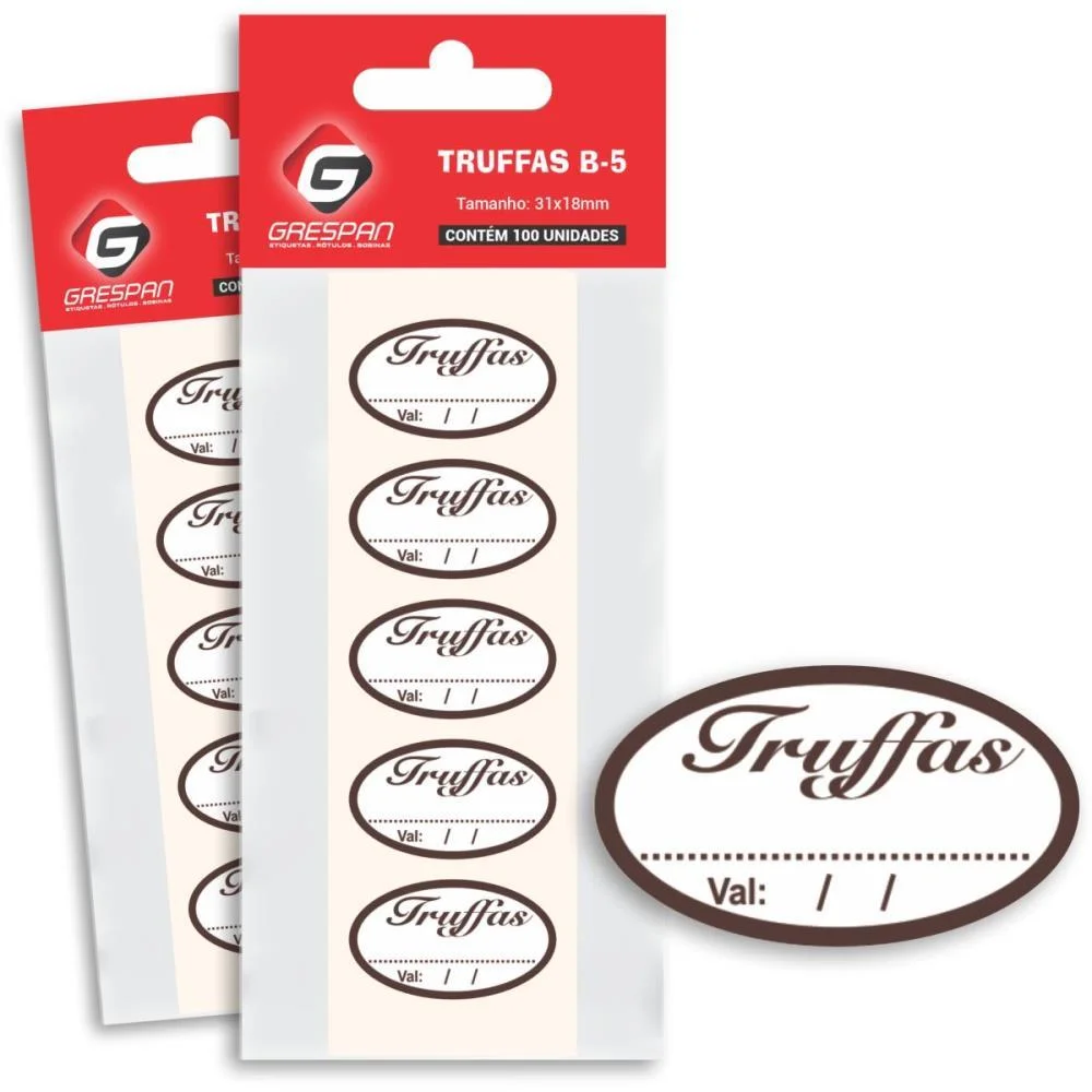 Etiqueta Adesiva Trufas Grespan C/ 100 Unidades - imagem 2