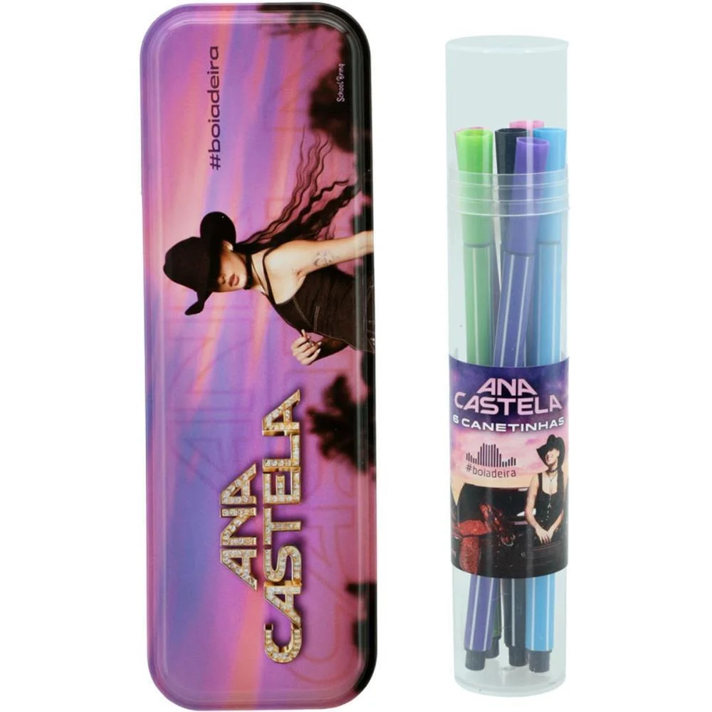 Kit Escolar Ana Castela Luxo C/08Itens+Can Polibrinq (Kit) - imagem 5