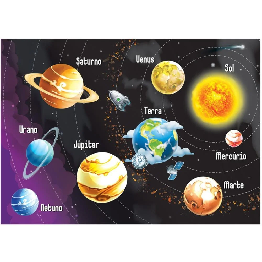 Quebra-Cabeca Cartonado Sistema Solar 300Pcs Ggb Plast - imagem 3