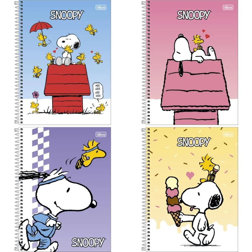 Caderno 01X1 Capa Dura Snoopy 80Fls Fit Tilibra (Pct.c/04) - imagem 2