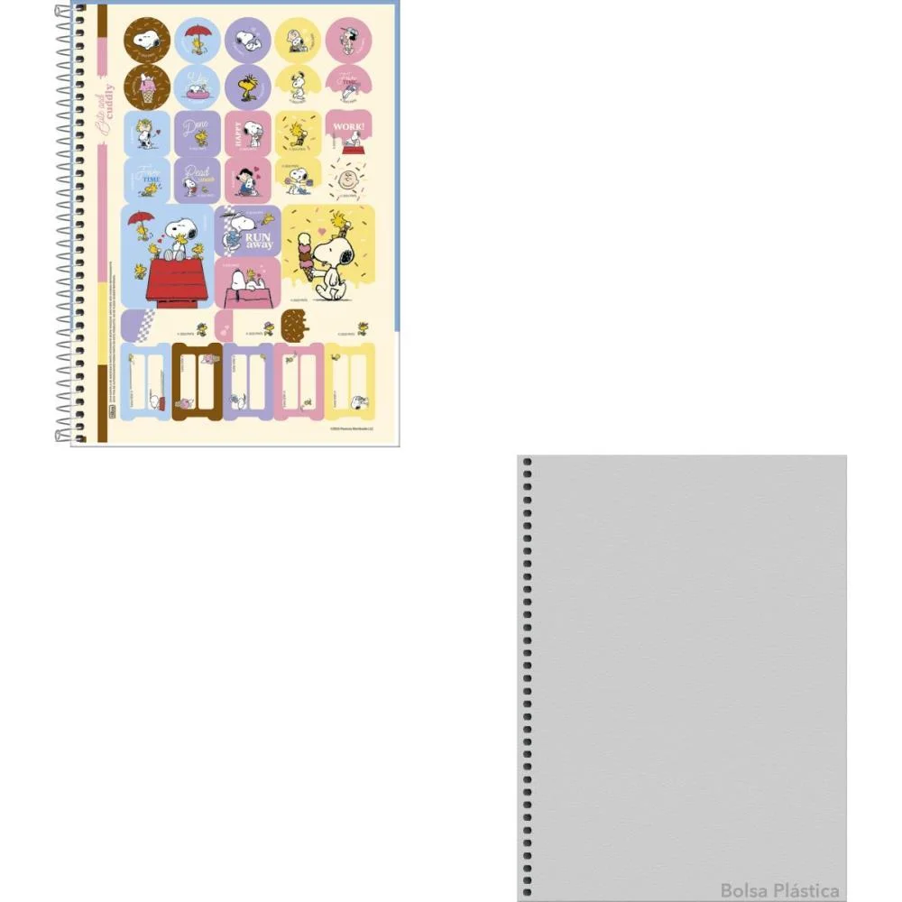 Caderno 10X1 Capa Dura Snoopy 160Fls Fit Tilibra (Pct.c/04) - imagem 3