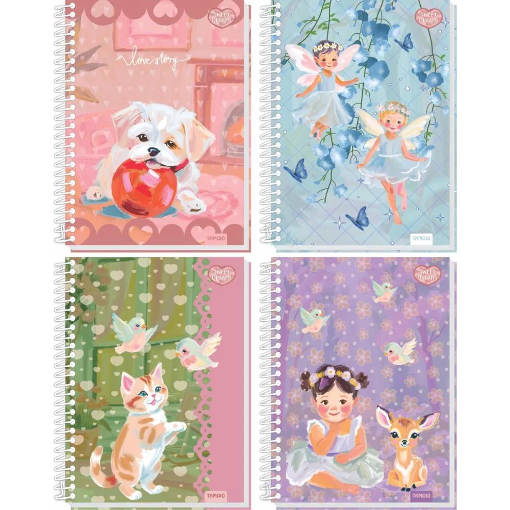 Caderno 10X1 Capa Dura Sweet Dreams 160Fls Papel Cart Tamoio (Pct.c/02) - imagem 2
