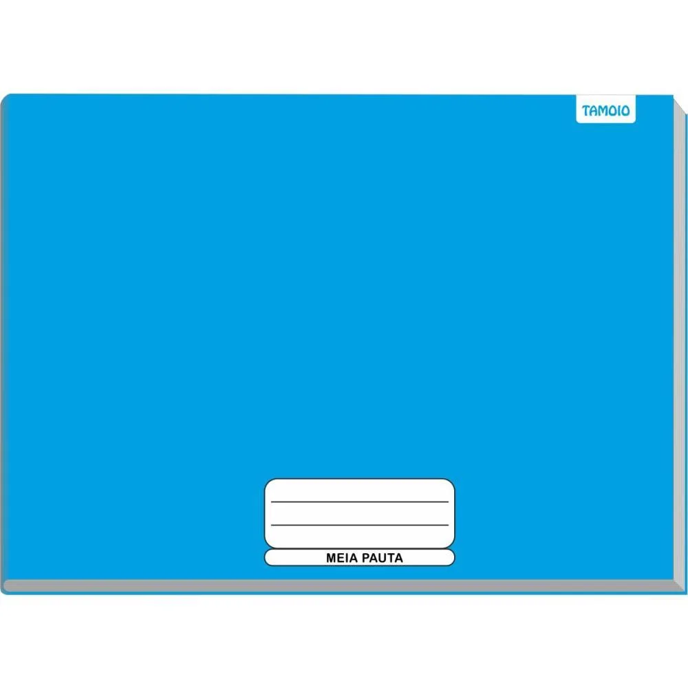 Caderno Desenho Univ Capa Dura Meia Pauta 80F Azul Brochurao Tamoio (Pct.c/04) - imagem 3