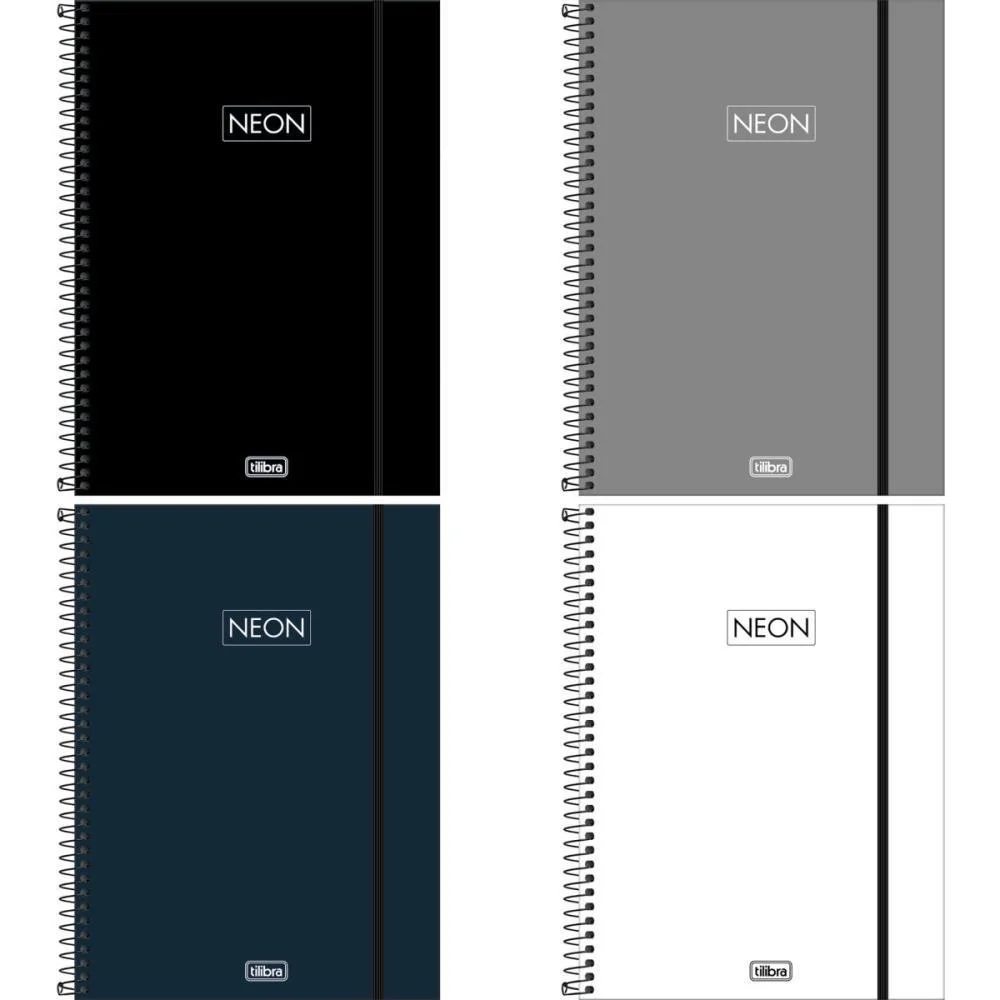 Caderno 10X1 Capa Dura Neon Fit 160Fls Pp Masculino Tilibra (Pct.c/04) - imagem 4