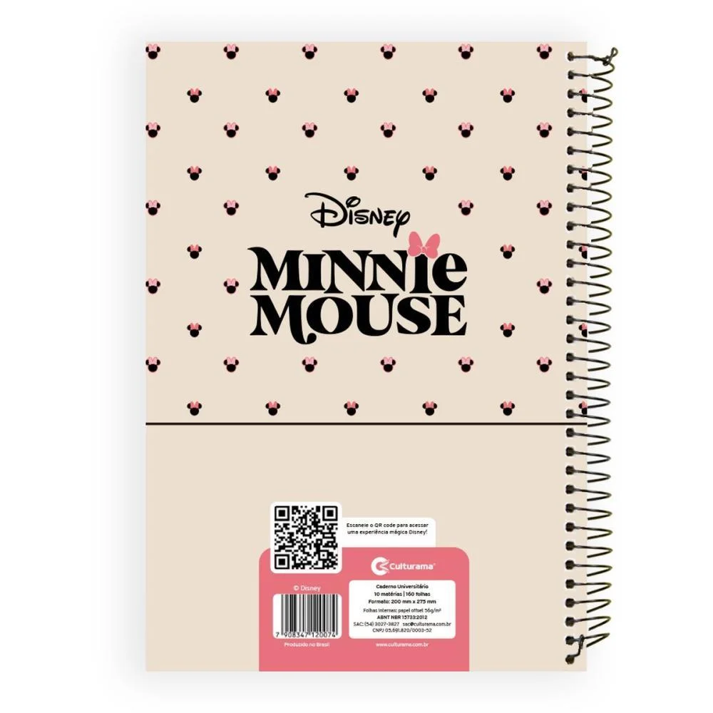 Caderno 10X1 Capa Dura Mickey E Minnie 160Fls Culturama (Pct.c/03) - imagem 6