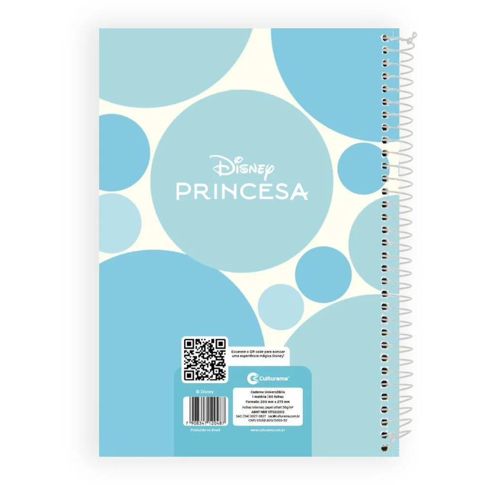 Caderno 01X1 Capa Dura Princesas 80Fls Culturama (Pct.c/04) - imagem 4