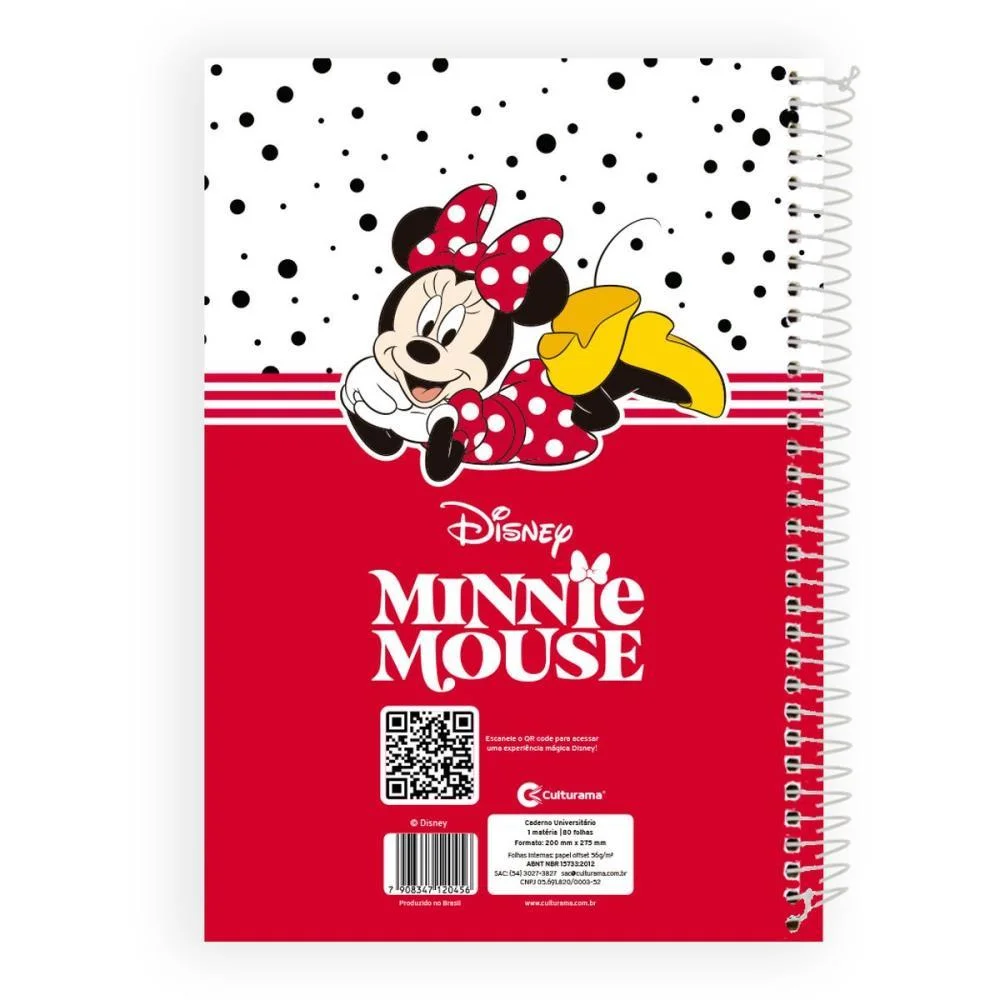 Caderno 01X1 Capa Dura Mickey E Minnie 80Fls Culturama (Pct.c/04) - imagem 6