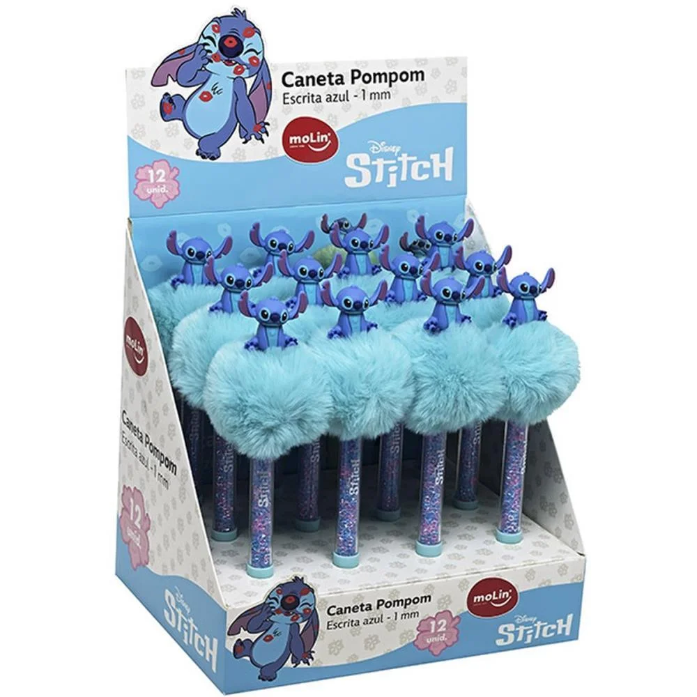 Caneta Esferografica Stitch Pompom 1,0Mm Molin C/ 12 Unidades - imagem 4