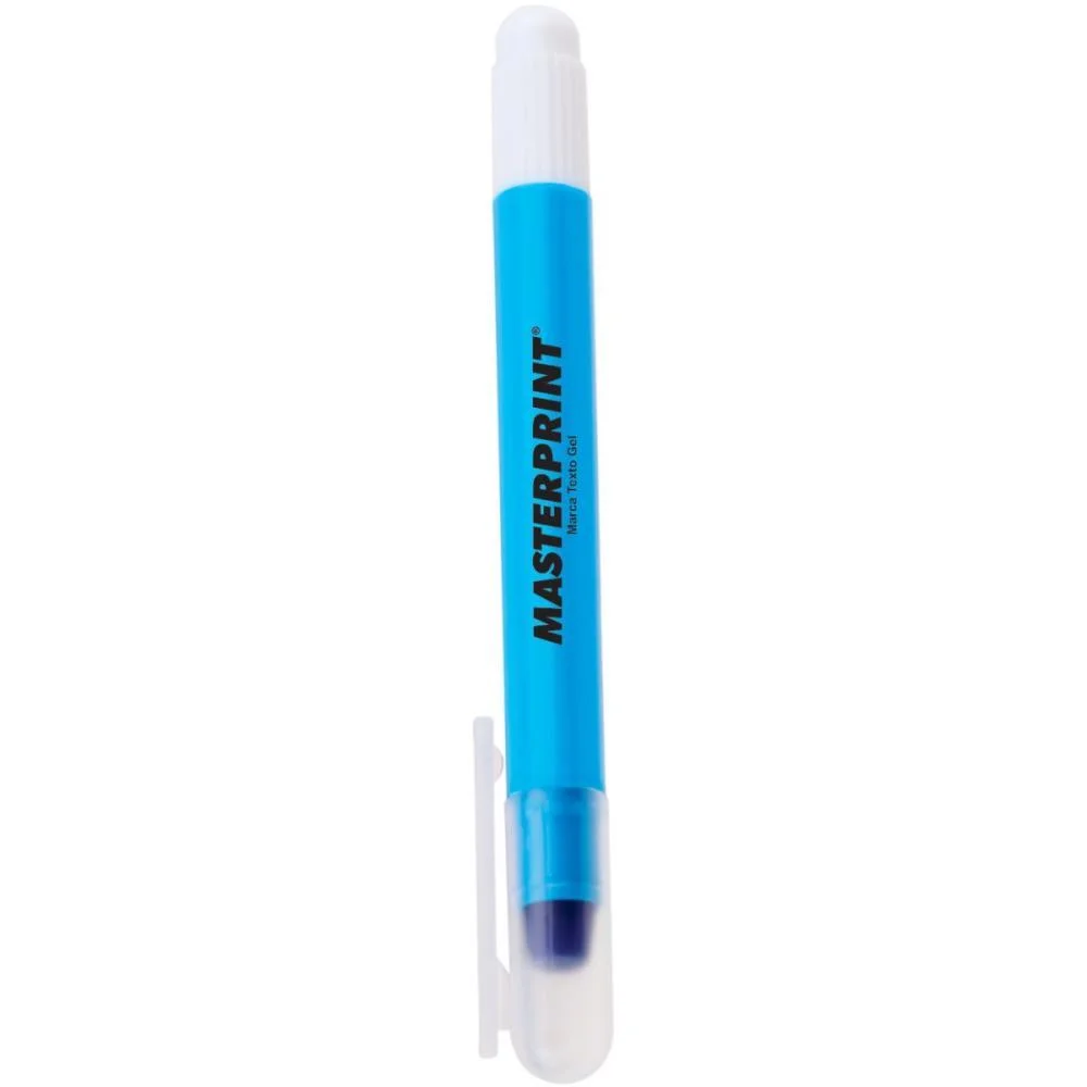 Caneta Marca Texto Gel Mp 613 Azul Gel Masterprint (Cx.c/06) - imagem 3